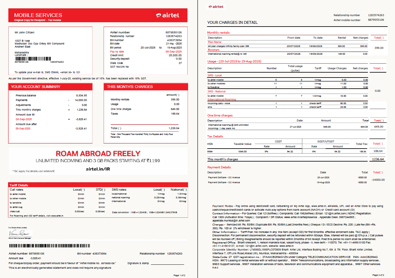  Minol USA business utility bill 